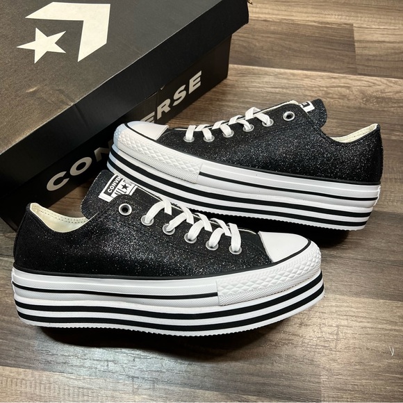 Converse Chuck Taylor All Star Platform Layer Ox Glitter - Picture 3 of 5